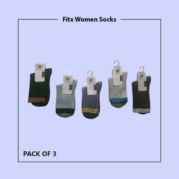 Stylish Fitx Women's Multi-Color Warmer Winter Sock  (PACK OF 3) - Image 2