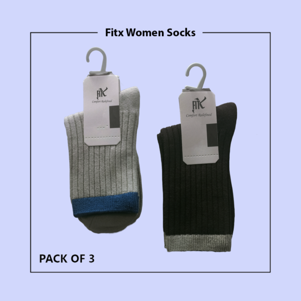 Stylish Fitx Women's Multi-Color Warmer Winter Sock  (PACK OF 3) - Image 3